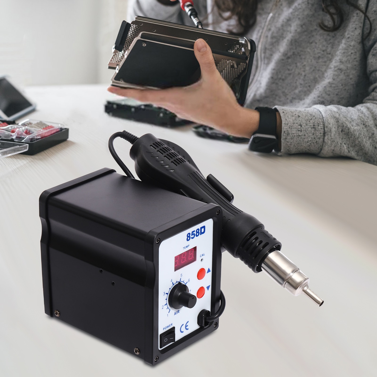 Digital Display Hot Air Gun with Adjustable Temperature, Portable Hot Air Gun, 700W