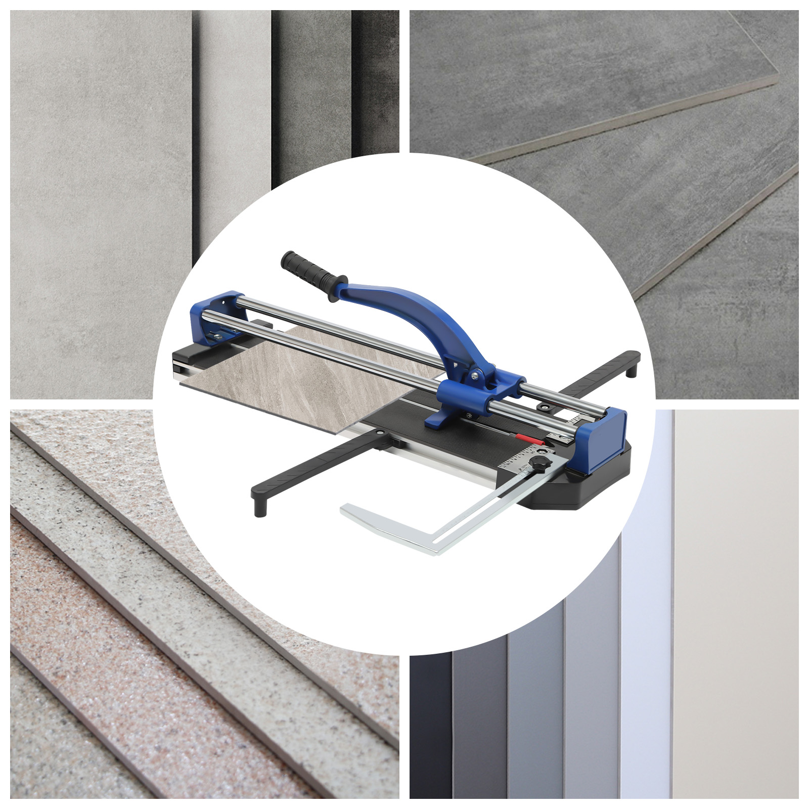 31 Inch Manual Tile Cutter With Tungsten Alloy Wheel, Tile Cutter Tool for Porcelain Ceramic Floor Tile - Blue