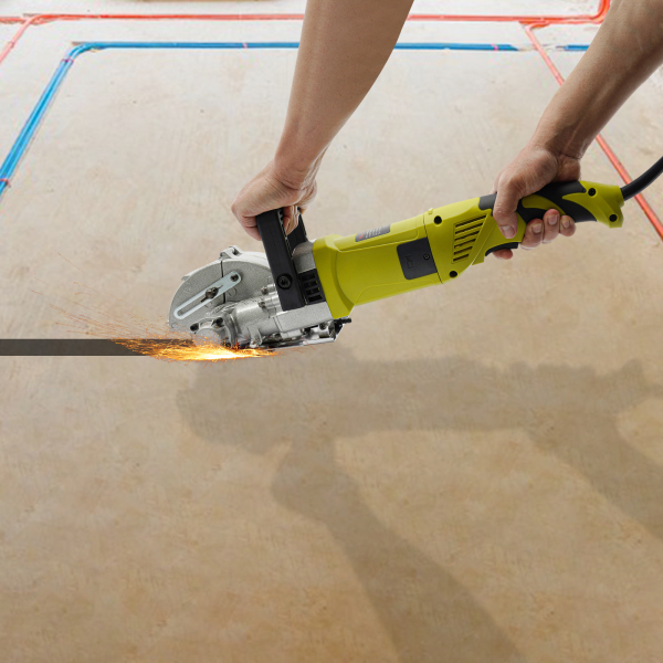 4000W Concrete Slotting Machine Wall Grooving Cutting Machine Grooving Concrete Cutter Adjustable Depth and Width for Household and Industrial Use