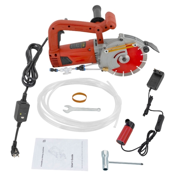 Electric Concrete Saw 4800W, Wall Saw, Monolithic Grooving Machine, Red