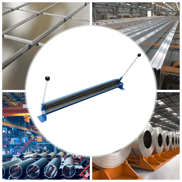 Sheet Metal Brake Used To Bend Carbon Steel Copper Plate Aluminum Plate Soft Aluminum #45 Steel Durable Metal Sheets 43.3*7*5.9inch Blue