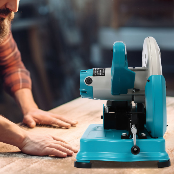 2800W  Metal Cutting Chop Saw Chop Saw Multi-functional Cutting Machine with an Ergonomic Handle a Thickened Base Non-slip Feet for Cutting Wood