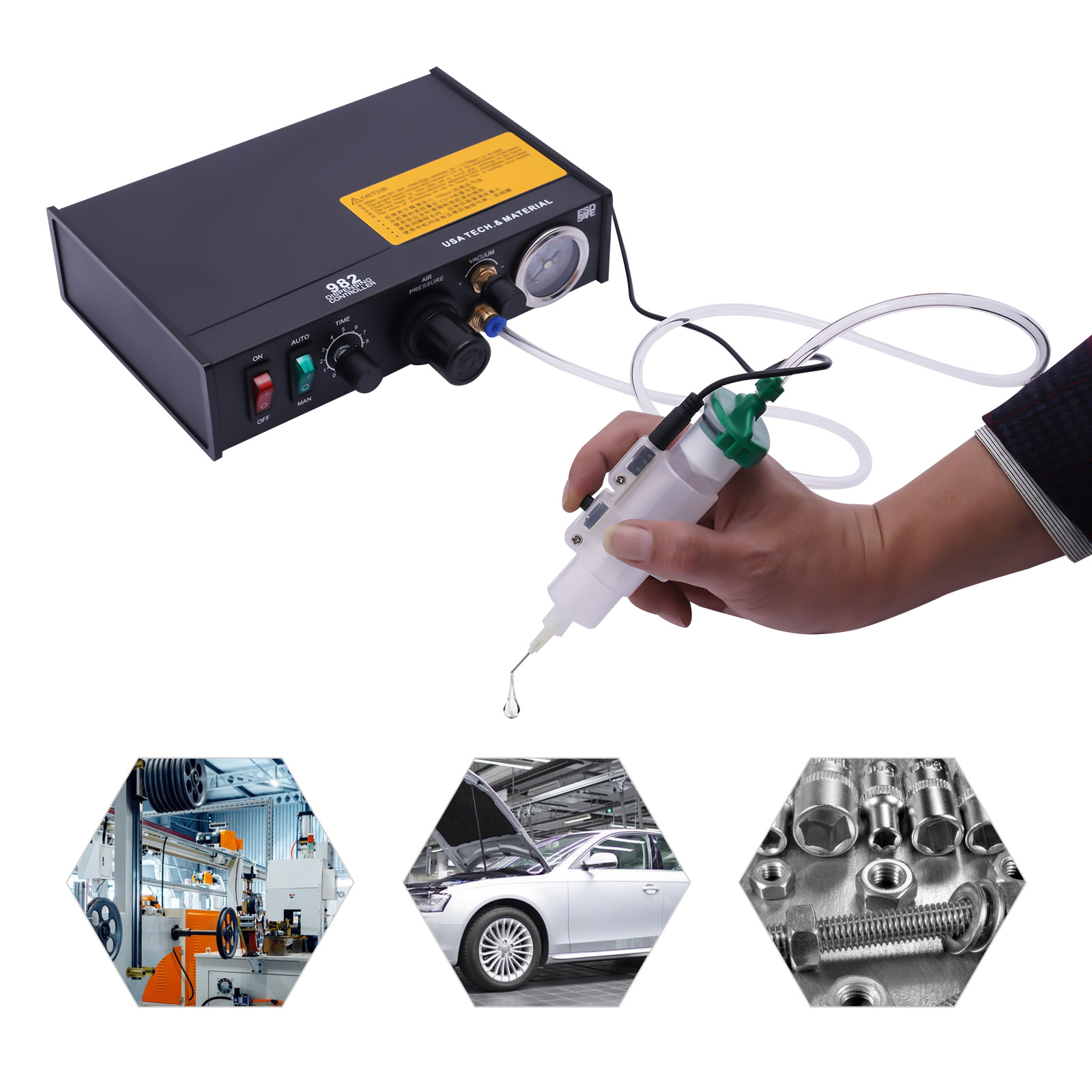 Pneumatic Dispensing Controller Glue Dispenser Solder Fluid Controller 982