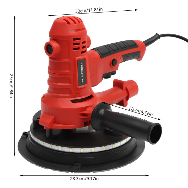 Handheld Dust-Free Drywall Sander, 220V with Free Heavy Duty Canvas Carrying Bag