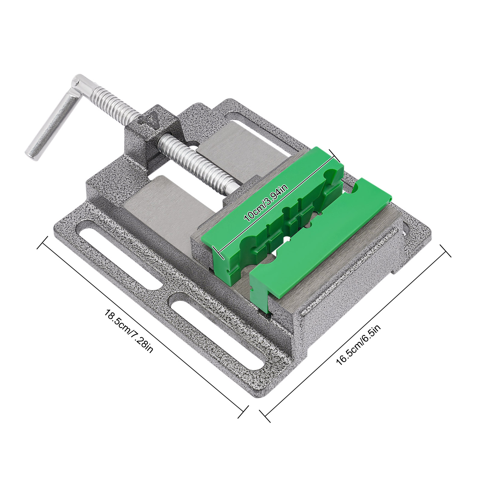 Tools Drill Press Vise Metal Drill Press Vice Workbench Drill Vise Clamp with 2 Pieces Magnetic Vise Pads Multi Grooved Pads Set (4 Inch)