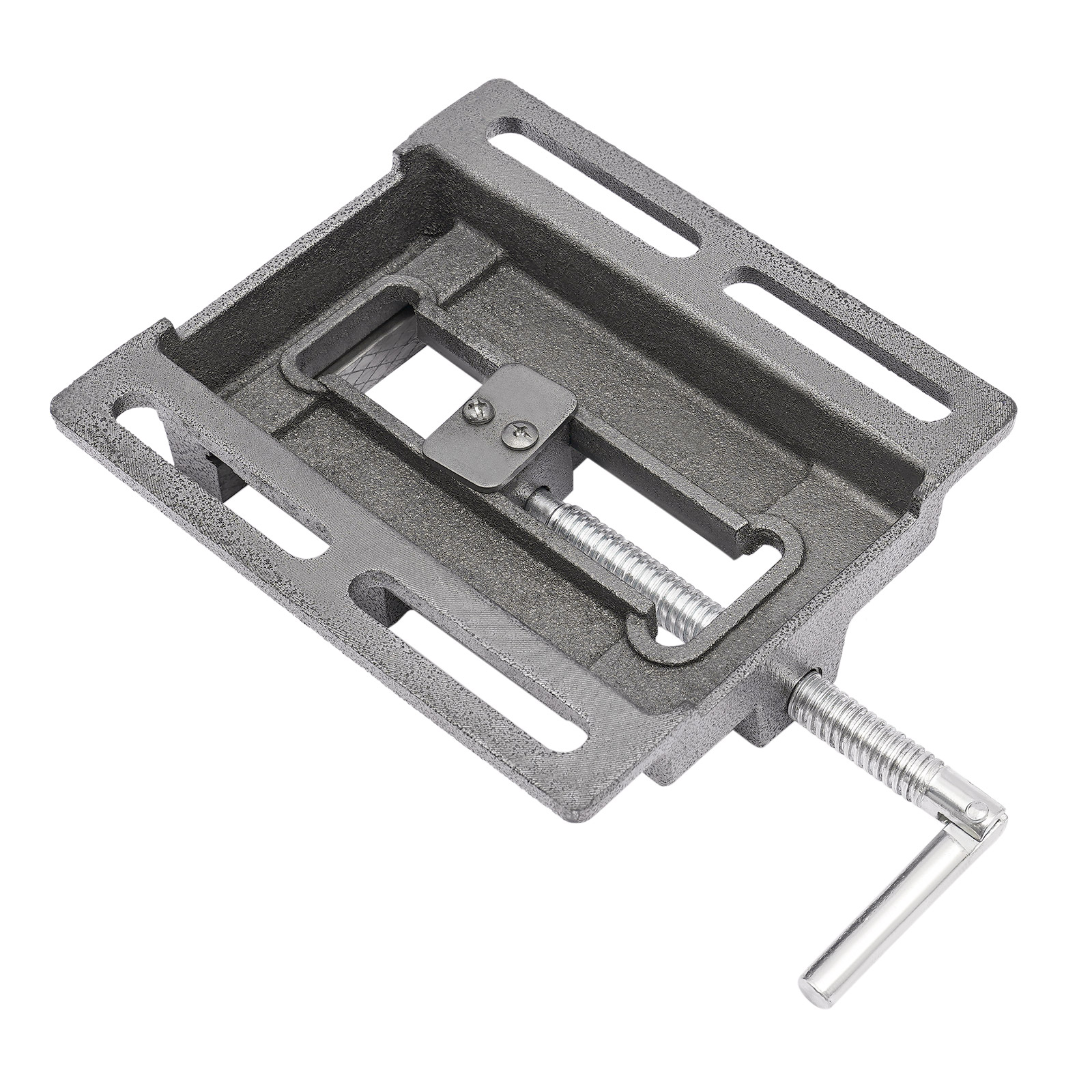 Tools Drill Press Vise Metal Drill Press Vice Workbench Drill Vise Clamp with 2 Pieces Magnetic Vise Pads Multi Grooved Pads Set (4 Inch)