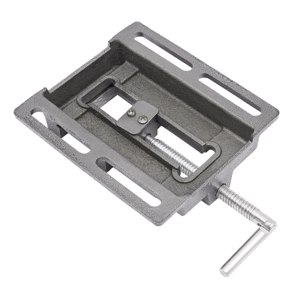 Tools Drill Press Vise Metal Drill Press Vice Workbench Drill Vise Clamp with 2 Pieces Magnetic Vise Pads Multi Grooved Pads Set (4 Inch)