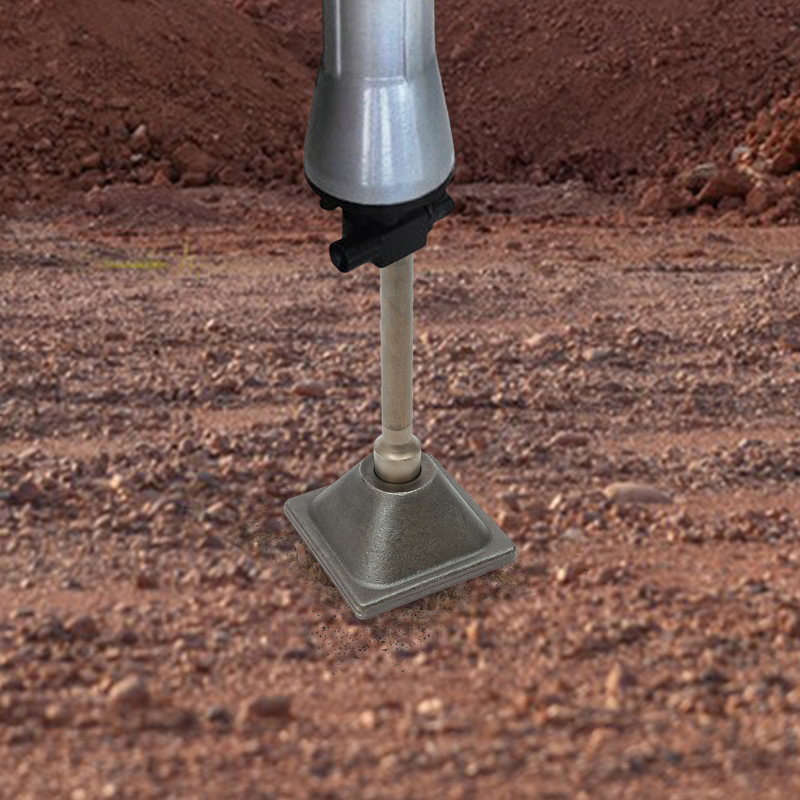 Hex Jack Hammer Tamper Shank and Plate, Tamper Shank and Plate, Hexagonal Rammer