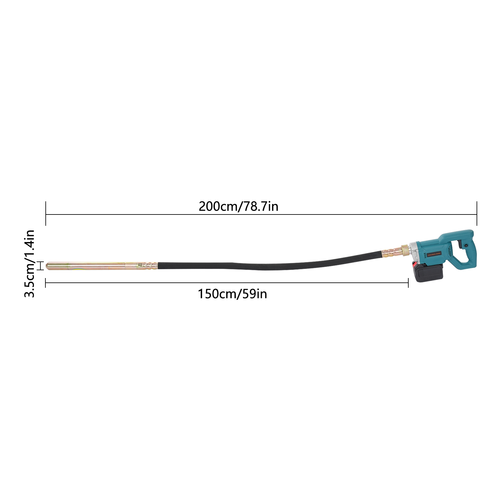 One charge lithium battery vibrator blue+35mm*1.5m One charge lithium battery vibrator blue+35mm*1.5m
