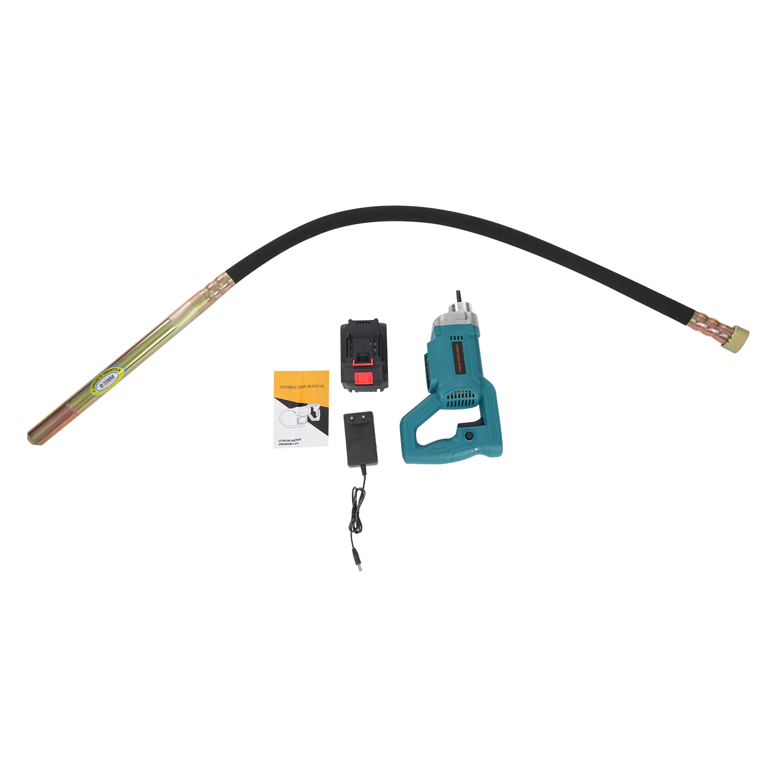 One charge lithium battery vibrator blue+35mm*1.5m One charge lithium battery vibrator blue+35mm*1.5m