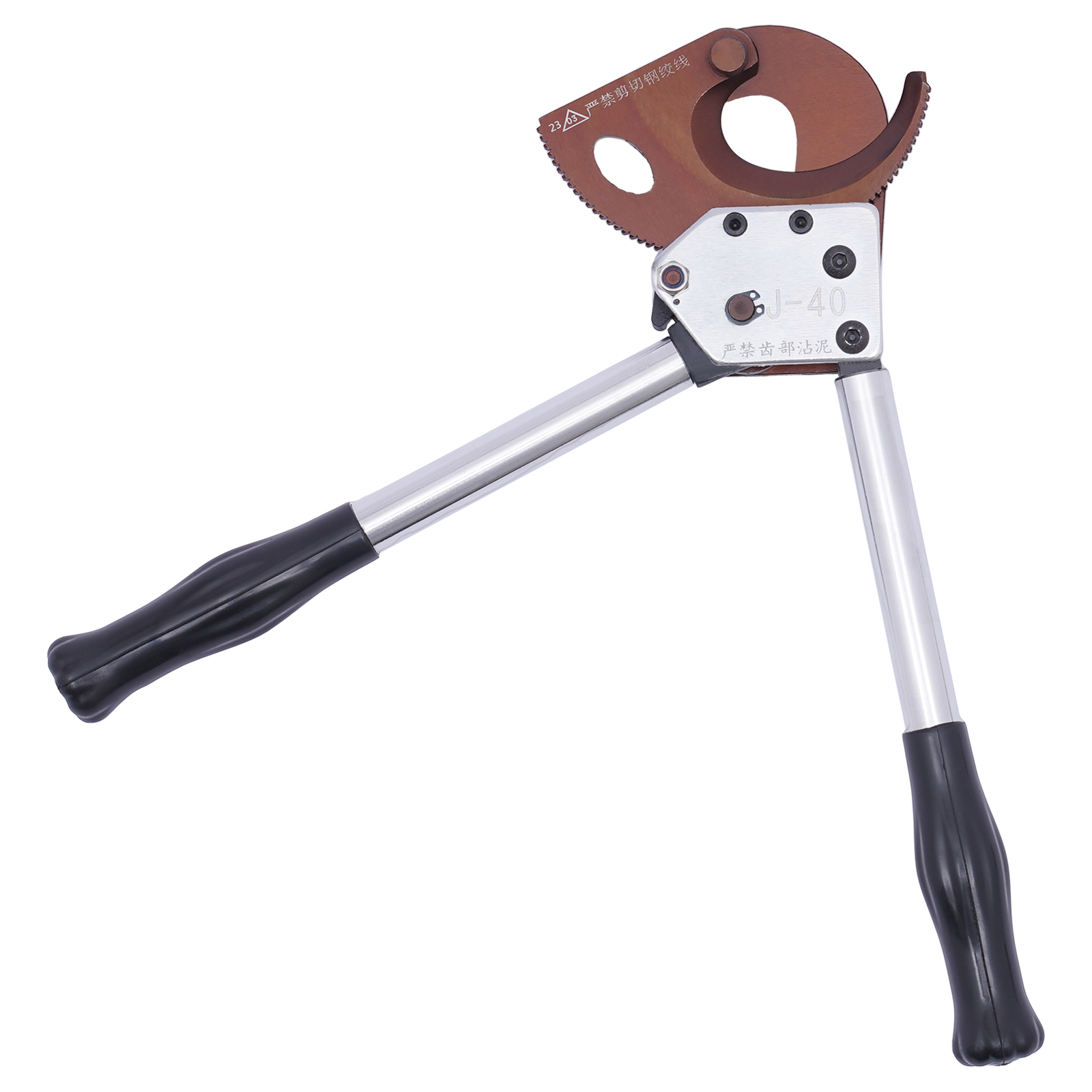 Ratchet Cable Cutter Heavy Duty Aluminum Copper Armored Cable Cutter Suitable For Electric Power Repair Testing Construction 13.39*5.04*1.5inch Ratchet Cable Cutter Heavy Duty Aluminum Copper Armored Cable Cutter Suitable For Electric Power Repair Testing Construction 13.39*5.04*1.5inch