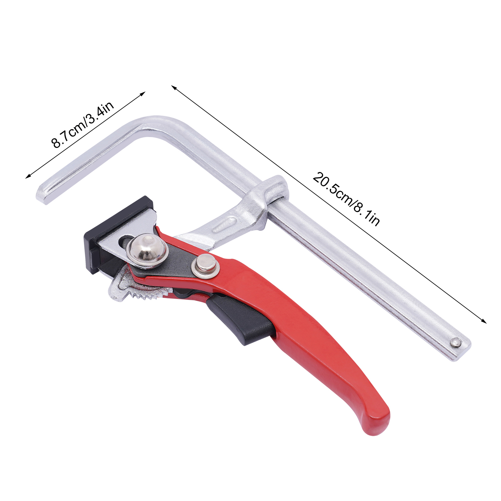 2PCS 40CR Quick Ratchet Guide Rail Table Saw Wood Clamp Ratchet Clamp Used To Hold Workpieces For Gluing Welding Grinding 8.1*3.4inch Modern 2PCS 40CR Quick Ratchet Guide Rail Table Saw Wood Clamp Ratchet Clamp Used To Hold Workpieces For Gluing Welding Grinding 8.1*3.4inch Modern