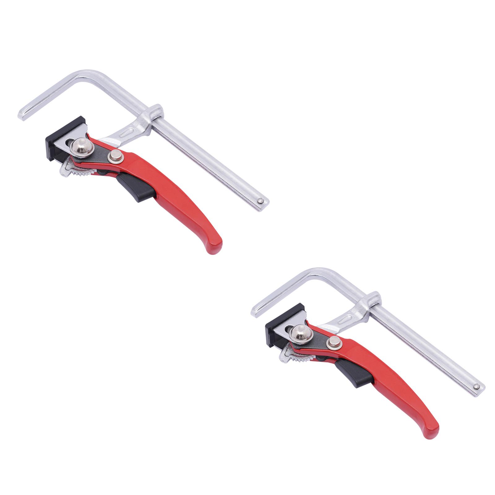 2PCS 40CR Quick Ratchet Guide Rail Table Saw Wood Clamp Ratchet Clamp Used To Hold Workpieces For Gluing Welding Grinding 8.1*3.4inch Modern 2PCS 40CR Quick Ratchet Guide Rail Table Saw Wood Clamp Ratchet Clamp Used To Hold Workpieces For Gluing Welding Grinding 8.1*3.4inch Modern