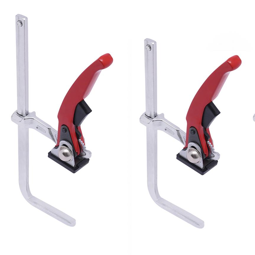 2PCS 40CR Quick Ratchet Guide Rail Table Saw Wood Clamp Ratchet Clamp Used To Hold Workpieces For Gluing Welding Grinding 8.1*3.4inch Modern