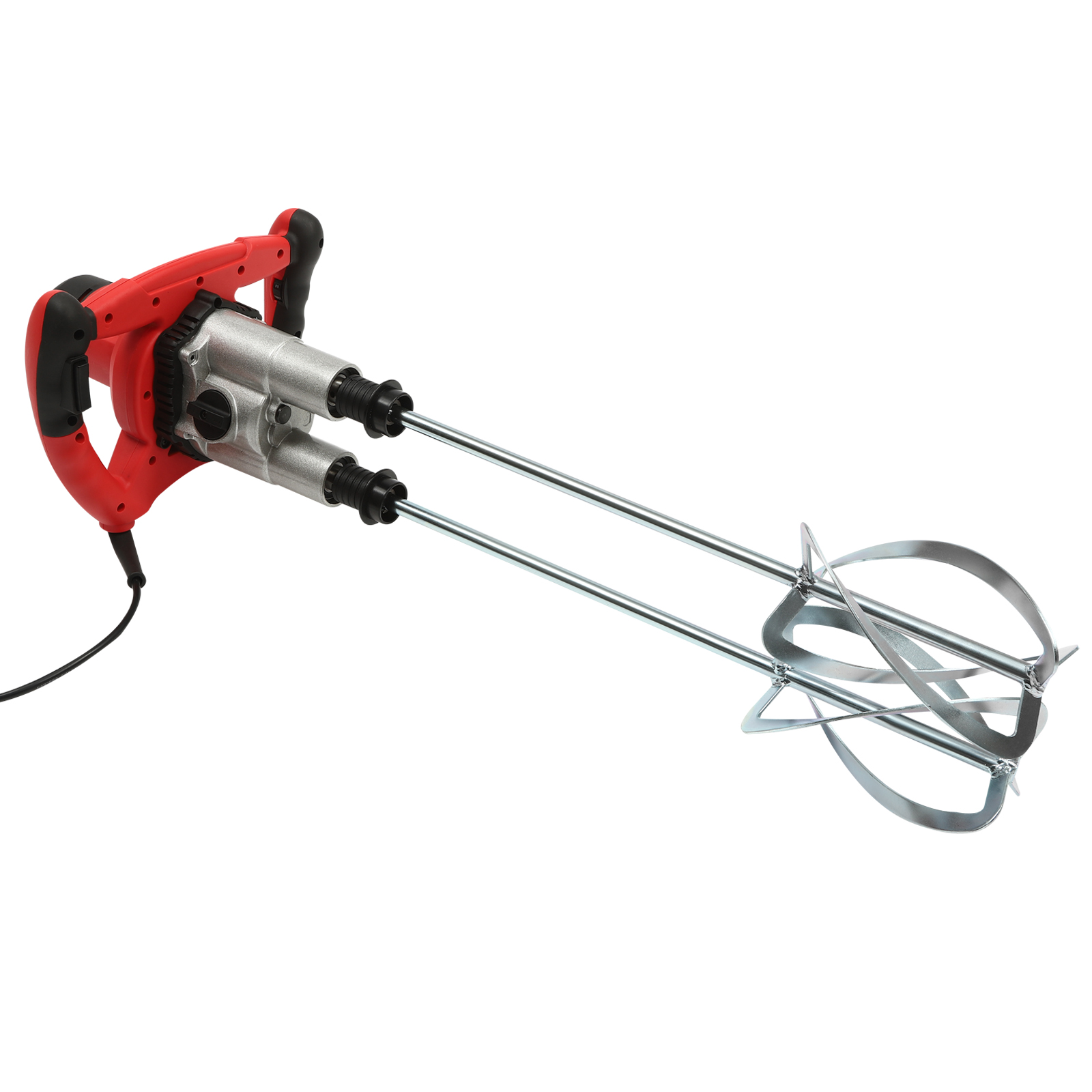 1800W Paint and Mortar Agitator Mixers for Concrete Paint Bitumen 6 Speeds Optional Work In Chemical Pharmaceutical Feed Construction Red