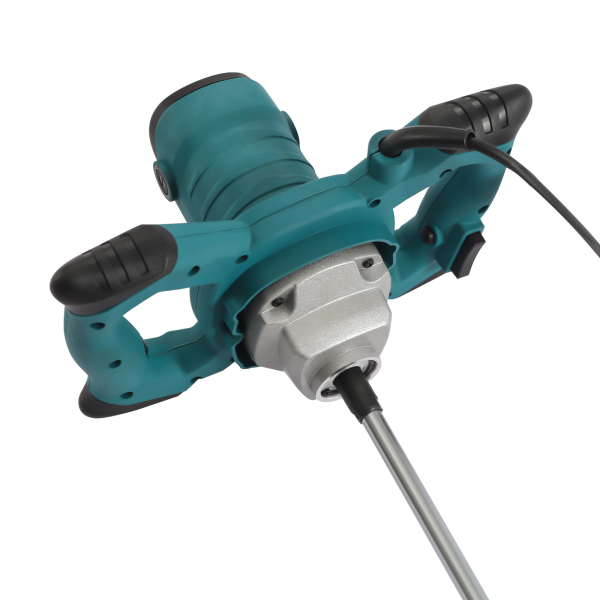 2100W Portable Concrete Mixer 6 Speed Adjustable Electric Mixer with S-shape Mixing Head Hand Mixer for Cement Concrete