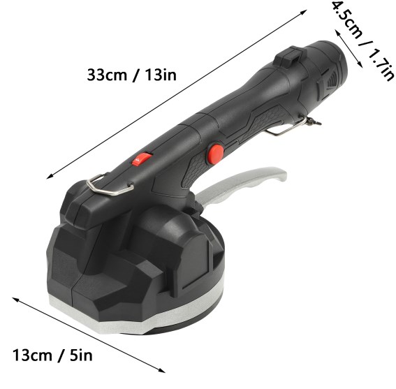 Tile machine, electric tile shaker with 130 mm suction cup, 6 adjustable speeds Tile machine, electric tile shaker with 130 mm suction cup, 6 adjustable speeds