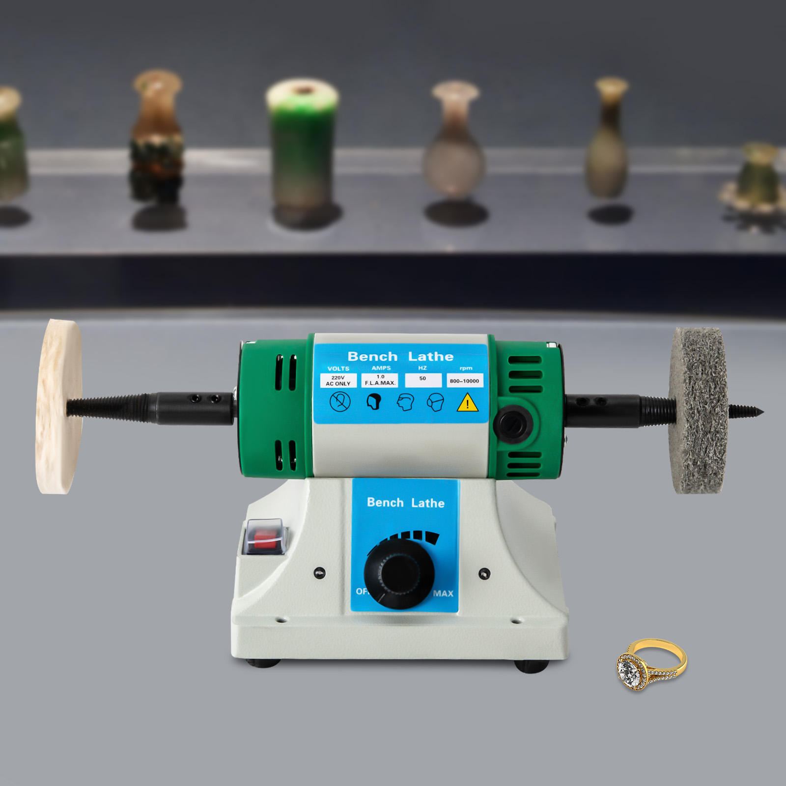 Table Polisher Polishing Machine Lathe Grinder Polishing Motor 10000 rpm/min 320W 220V Speed Polisher For Cutting Carving Drilling Grinding