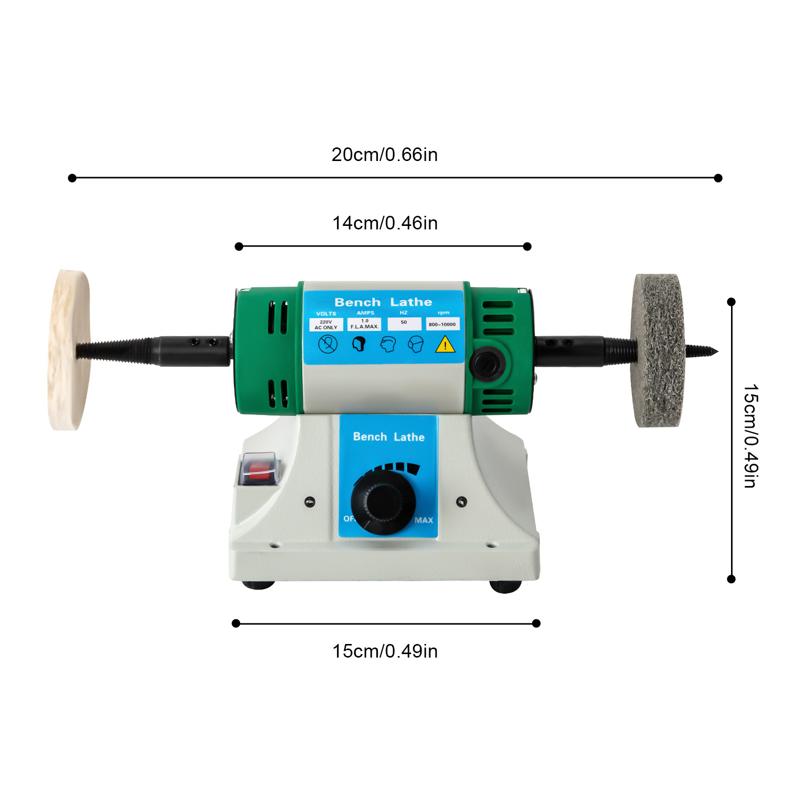 Table Polisher Polishing Machine Lathe Grinder Polishing Motor 10000 rpm/min 320W 220V Speed Polisher For Cutting Carving Drilling Grinding