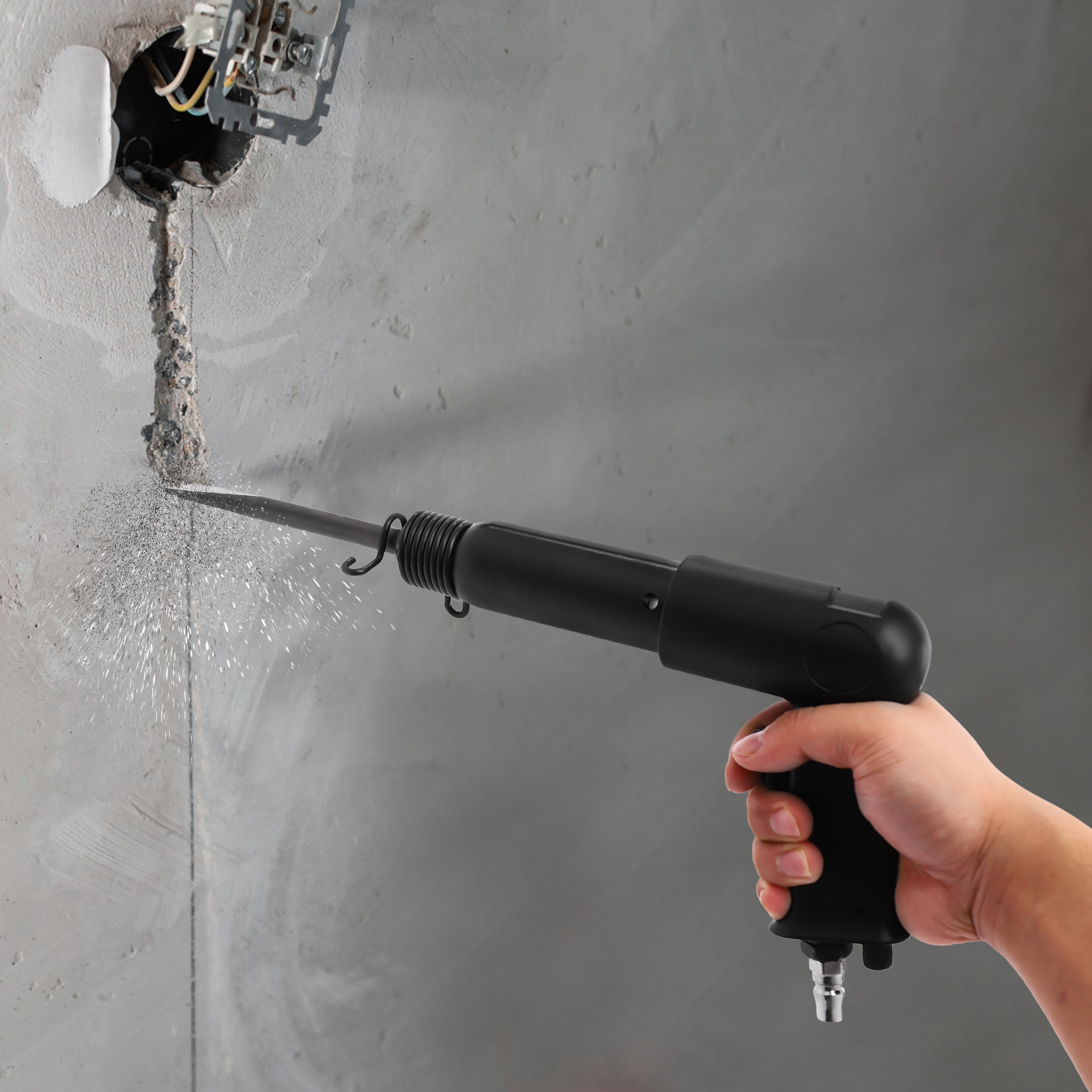 Air Hammer Kit, 22*15.3cm Air Hammer Kit with Quick Change Retainer, Air Hammer for fast shovel-cutting