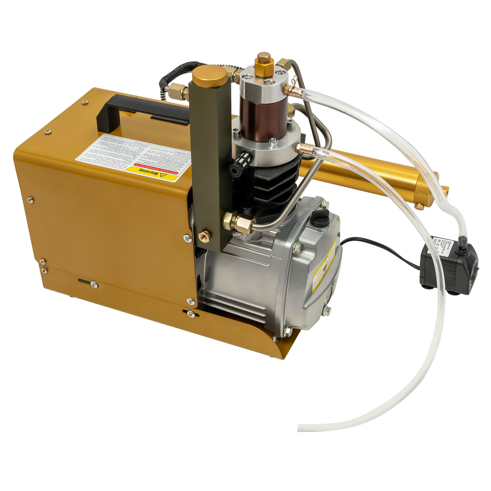 High-pressure Air Pump High Pressure Air Compressor Pump Electric Air Pump Suitable For Industrial Pipeline Testing 13.4*7.1*13.4in Yellow