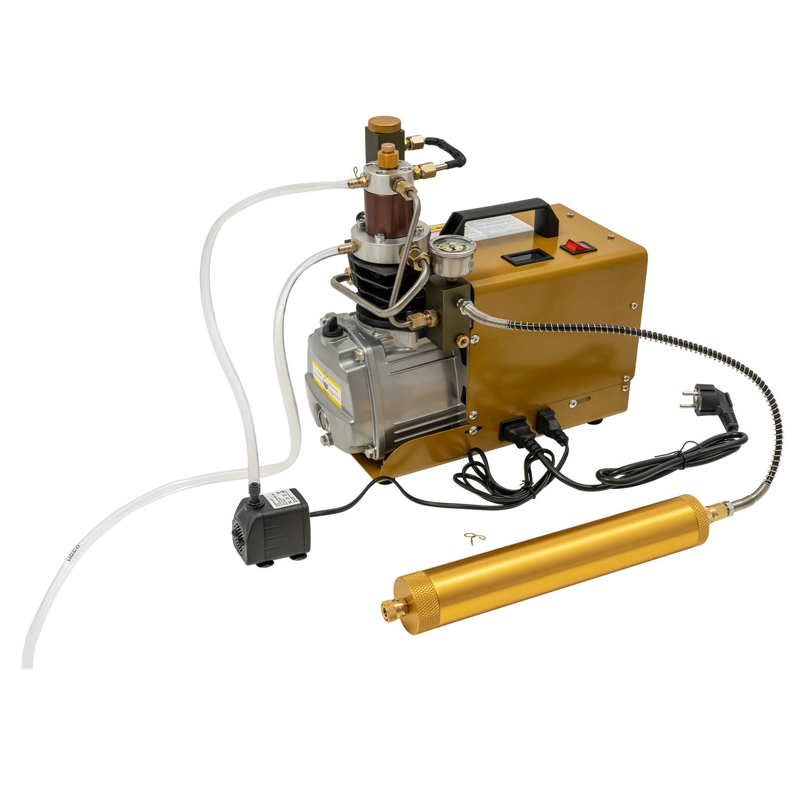 High-pressure Air Pump High Pressure Air Compressor Pump Electric Air Pump Suitable For Industrial Pipeline Testing 13.4*7.1*13.4in Yellow