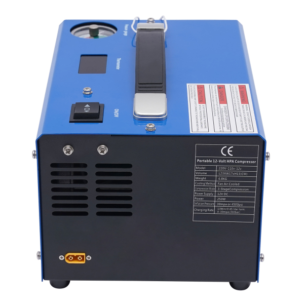 4500psi PCP Air Pump Compressor High Pressure 30mpa/300bar 250w Pump With Transformer 9.5*6.7*5.5inch Used In Diving Cylinders