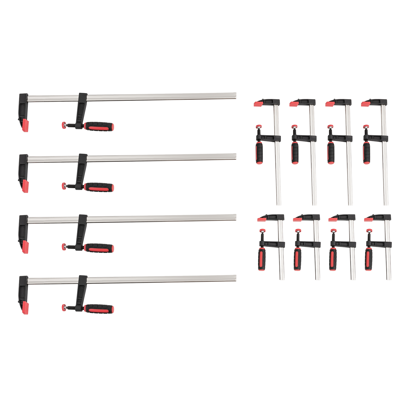 12 Bar clamps F-shaped Bar Clamps F-shaped Woodworking Clamps For Gluing Clamping And Securing Furniture Metalworking Black