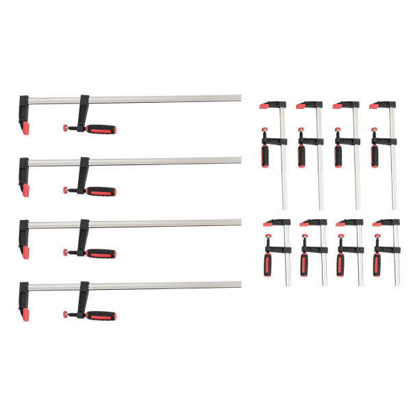 12 Bar clamps F-shaped Bar Clamps F-shaped Woodworking Clamps For Gluing Clamping And Securing Furniture Metalworking Black