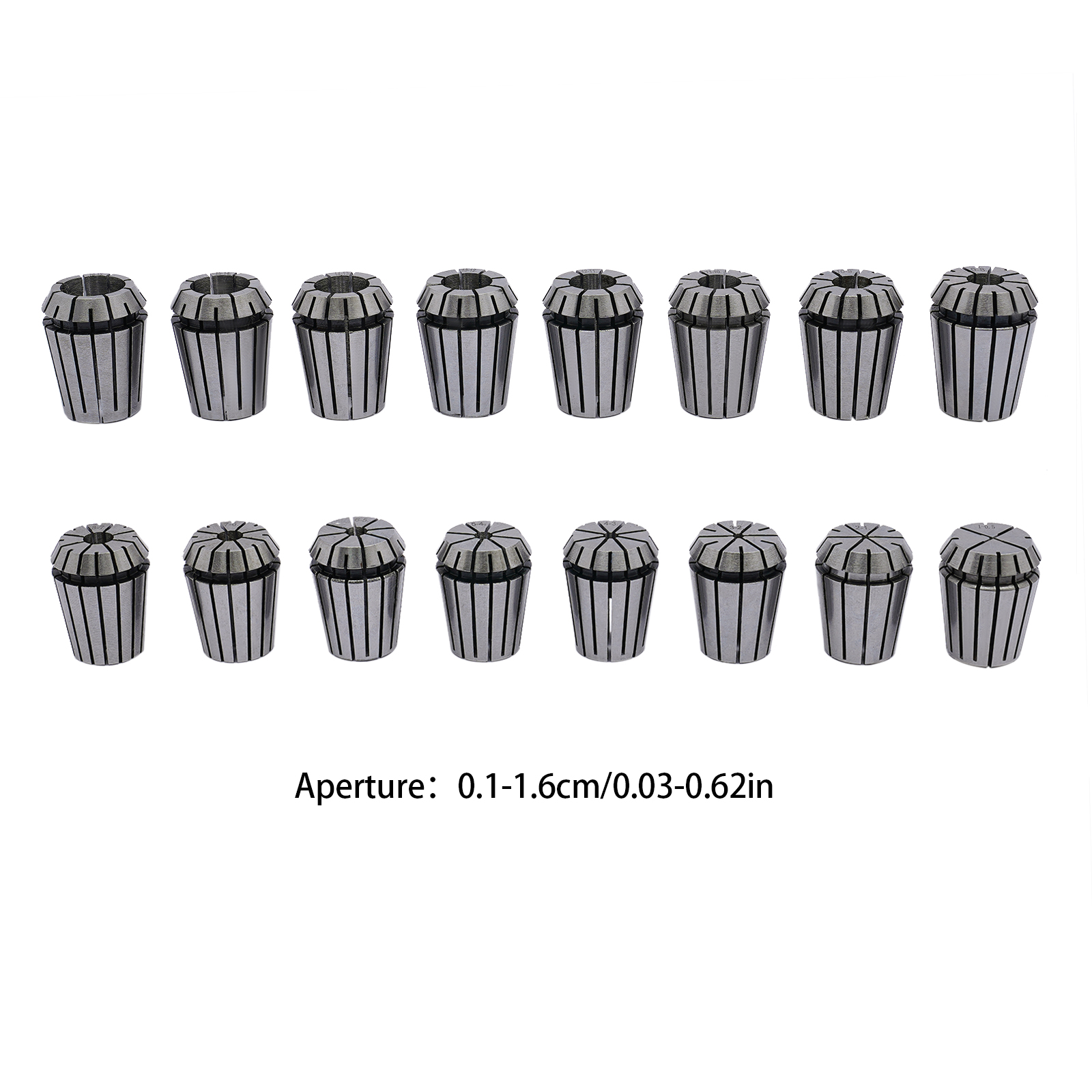 16PC ER25 Milling Spring Collet, 1-16mm CNC Drill Milling Machine Chuck Chuck, Clamping range: 1-16mm, Silver 16PC ER25 Milling Spring Collet, 1-16mm CNC Drill Milling Machine Chuck Chuck, Clamping range: 1-16mm, Silver