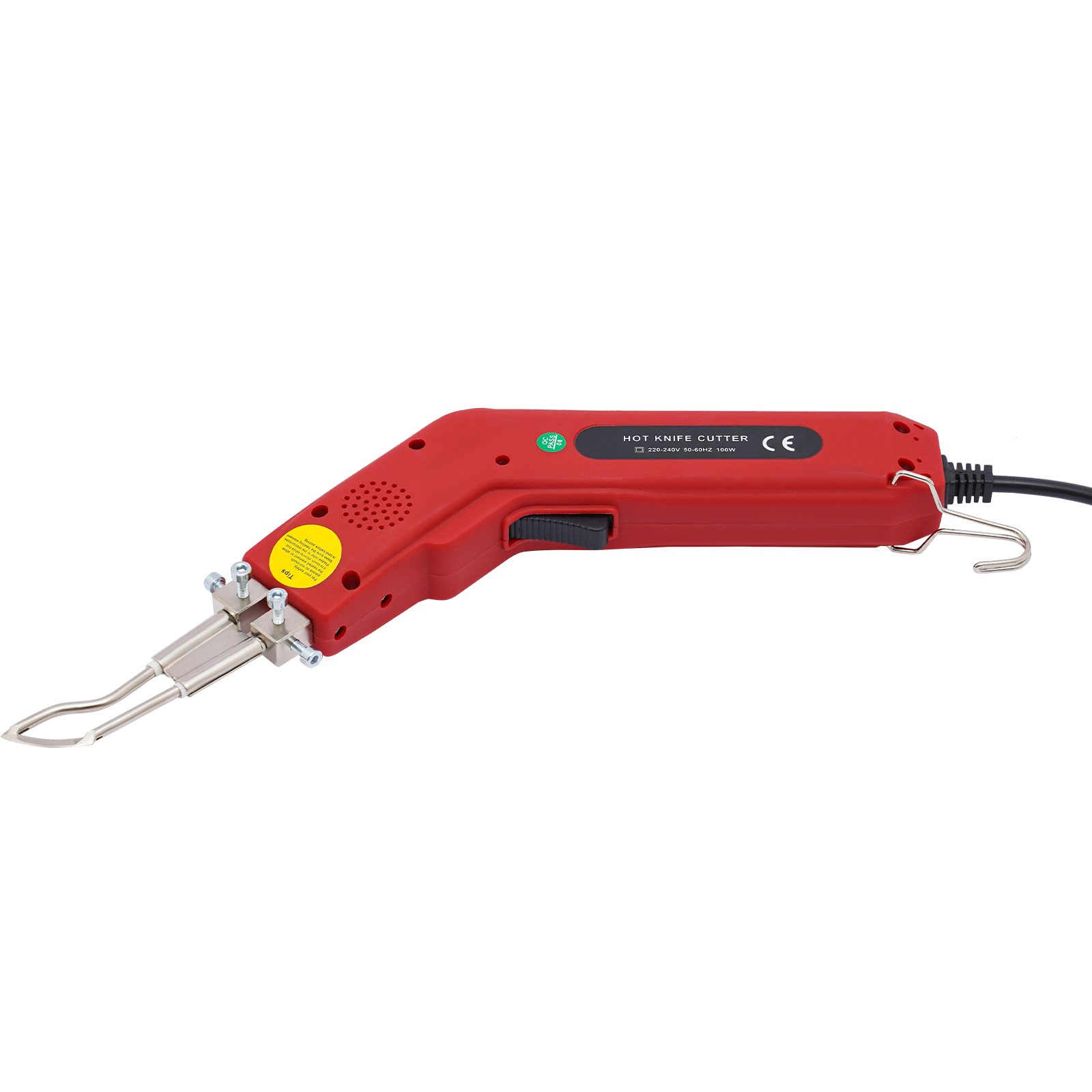 100W Fabric Rope Cutter Professional Electric Heat Sealer Cutter with Adjustable Power 220-240V 9.8*1.3*2in Used Both Indoors Red