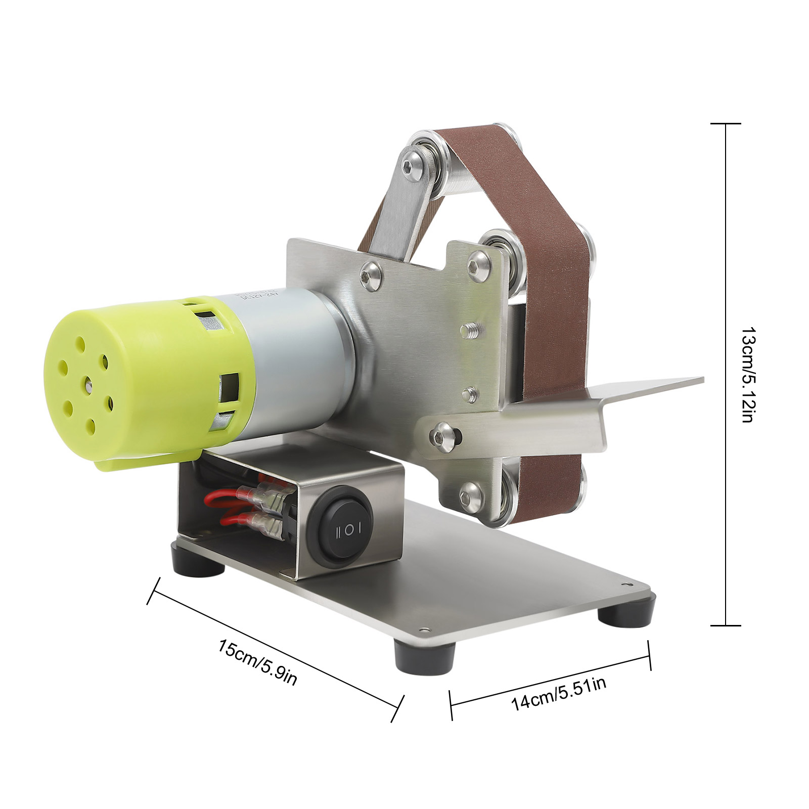 CNCEST Mini Belt Sander with 10 Sanding Belts 150W Max10000RPM DIY Polishing Machine Grinder 7-Speed Adjustable Power Supply 3pcs Wrench CNCEST Mini Belt Sander with 10 Sanding Belts 150W Max10000RPM DIY Polishing Machine Grinder 7-Speed Adjustable Power Supply 3pcs Wrench