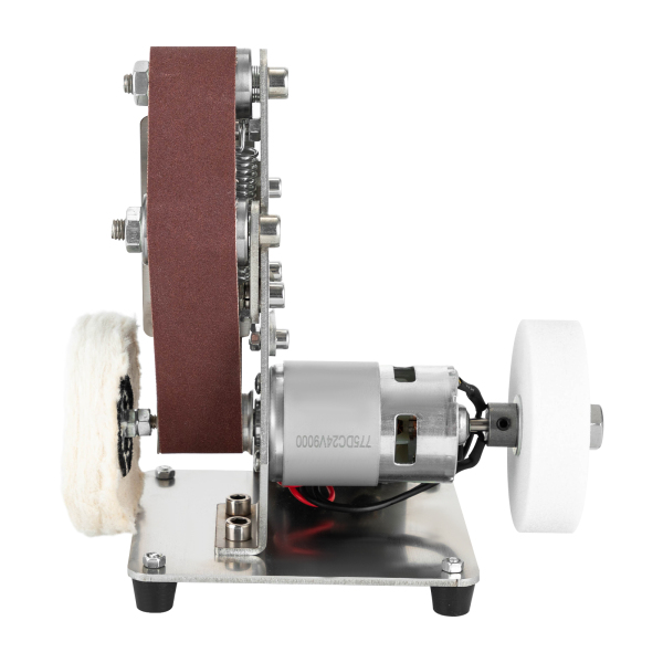 Mini Belt Sander Electric Bench Grinder Sanding Machine Table Top Grinder Polisher Suitable For Metal Grinding DIY Woodworking Knife Making Jewelry Making