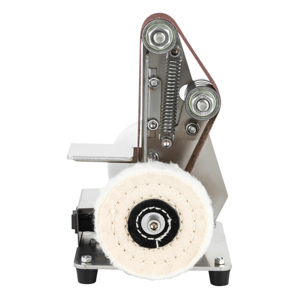 Mini Belt Sander Electric Bench Grinder Sanding Machine Table Top Grinder Polisher Suitable For Metal Grinding DIY Woodworking Knife Making Jewelry Making