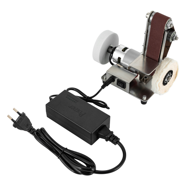 Mini Belt Sander Electric Bench Grinder Sanding Machine Table Top Grinder Polisher Suitable For Metal Grinding DIY Woodworking Knife Making Jewelry Making