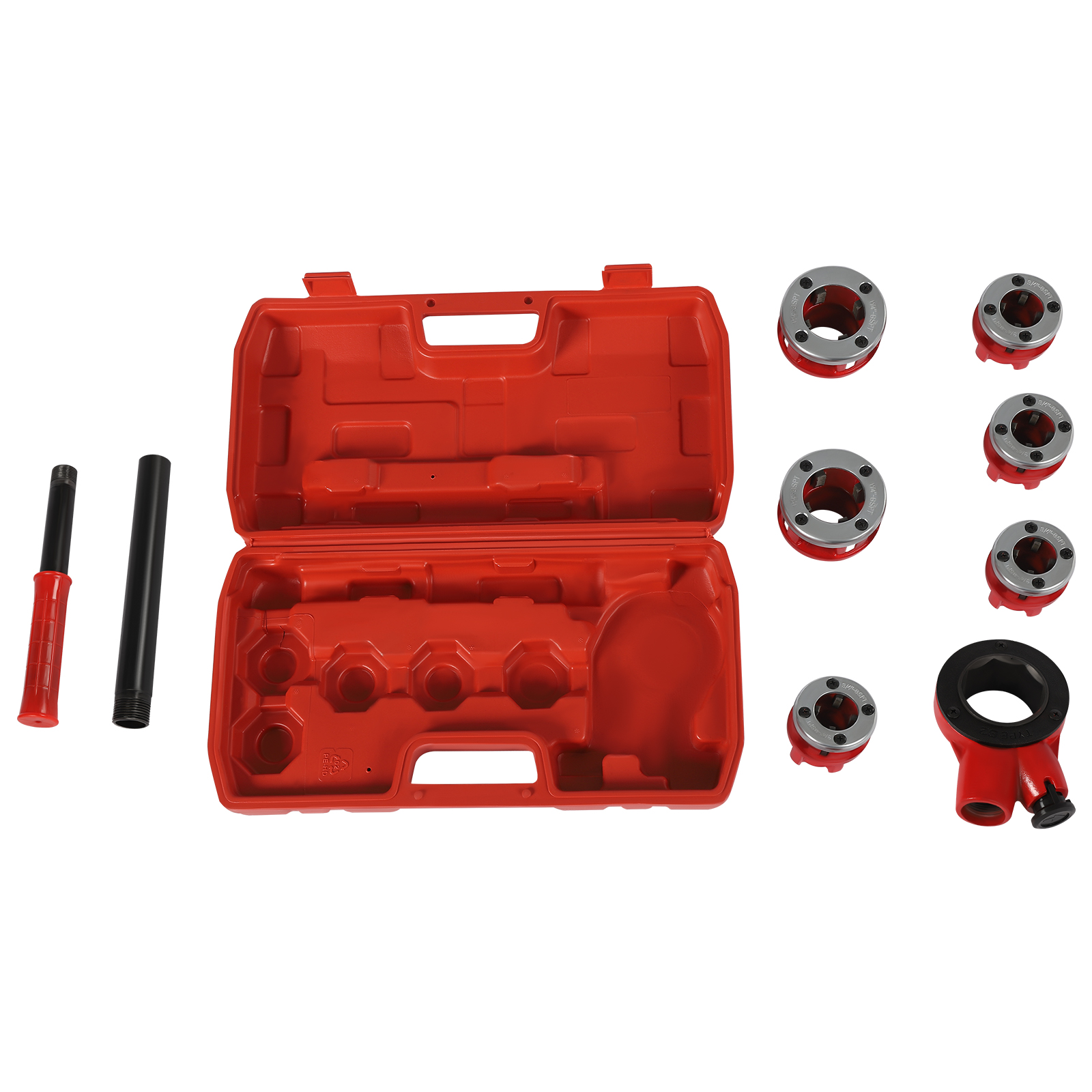 Pipe Threader Kit with Ratchet Pipe Threader Kit for Plumbers with 6 Dies and Storage Case For Galvanized Pipes PPR Pipes Copper Pipes Pipe Threader Kit with Ratchet Pipe Threader Kit for Plumbers with 6 Dies and Storage Case For Galvanized Pipes PPR Pipes Copper Pipes
