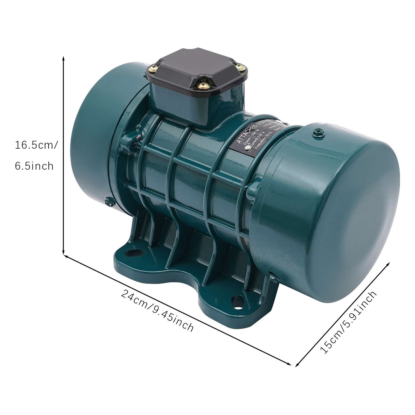 250W Electric Concrete Vibrating Motor, Concrete Vibration Motor, Electric Concrete Motor - Dark Green
