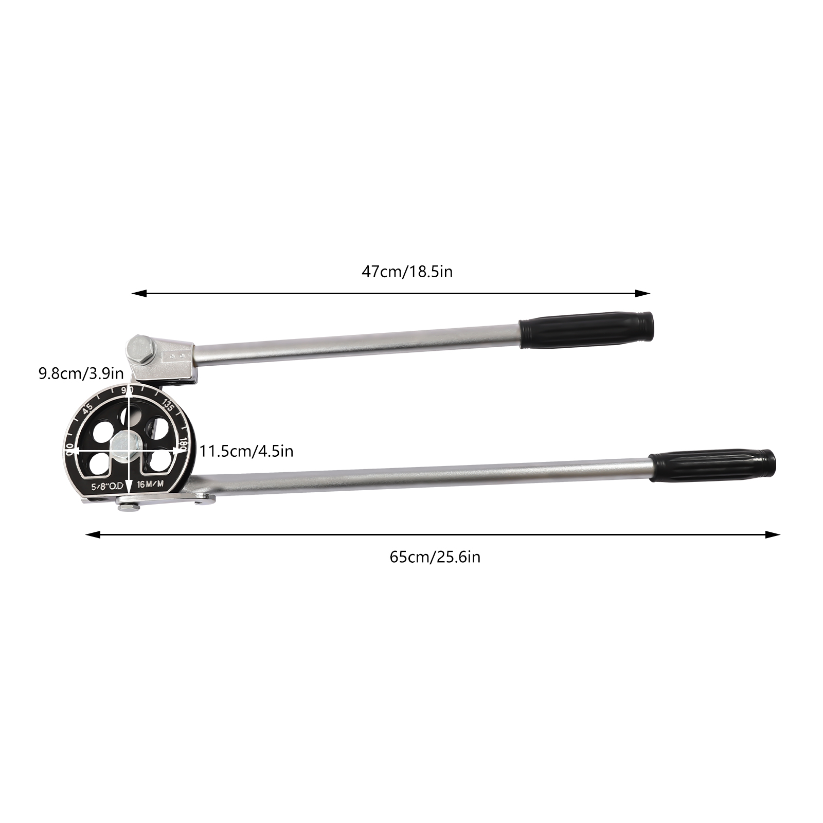 Pipe bender, 5/8 inch pipe bending capacity, Bending angle: 0~180, for aluminum and stainless steel pipe Pipe bender, 5/8 inch pipe bending capacity, Bending angle: 0~180, for aluminum and stainless steel pipe