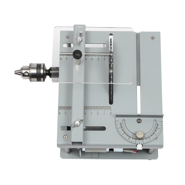 CNCEST Mini Table Saw Woodworking Bench Saw DIY Cutting Tool Table Saw Set 10000rpm Used In Homes DIY Studios Silver
