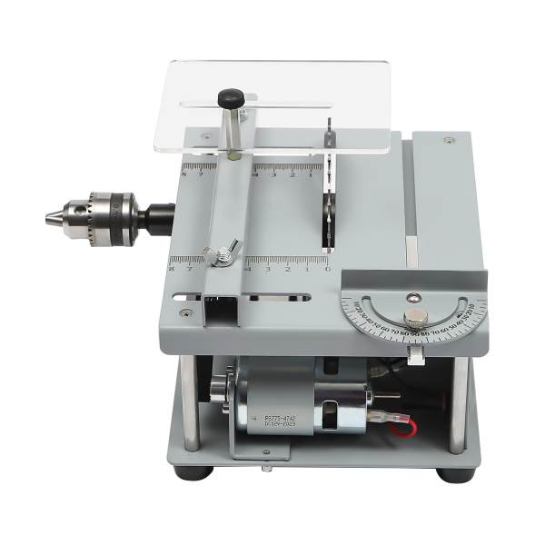 CNCEST Mini Table Saw Woodworking Bench Saw DIY Cutting Tool Table Saw Set 10000rpm Used In Homes DIY Studios Silver