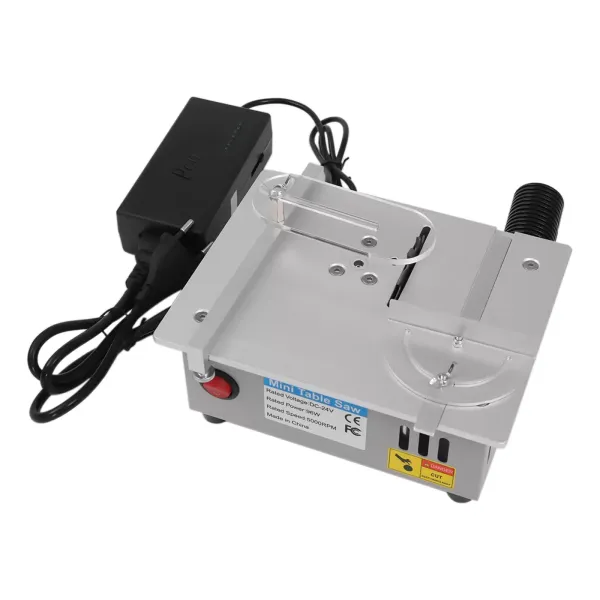Mini Hobby Table Saw Handmade Woodworking Bench Saw DIY Model Crafts Cutting Tool with Adjustable Power Supply 63mm HSS Circular Saw Blade (R2) 