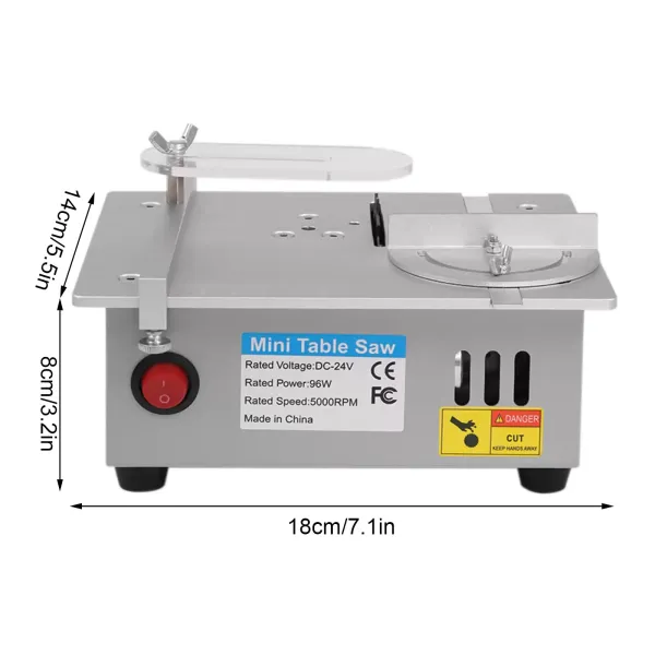 Mini Hobby Table Saw Handmade Woodworking Bench Saw DIY Model Crafts Cutting Tool with Adjustable Power Supply 63mm HSS Circular Saw Blade (R2) Mini Hobby Table Saw Handmade Woodworking Bench Saw DIY Model Crafts Cutting Tool with Adjustable Power Supply 63mm HSS Circular Saw Blade (R2)