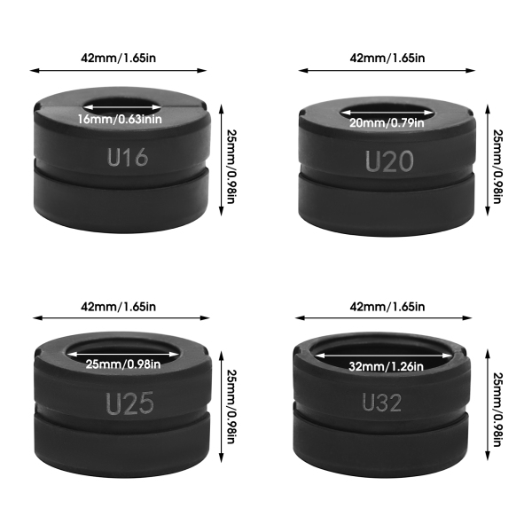 U16/20/25/32 Crimping Dies, Press Jaws for Pipe Crimping Pliers, Crimping Pliers Pipe Press Jaw Set