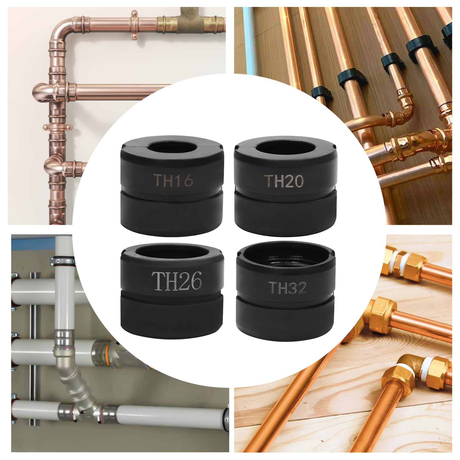 TH16/20/26/32 Crimping Dies, Press Jaws for Pipe Crimping Pliers, Crimping Pliers Pipe Press Jaw Set TH16/20/26/32 Crimping Dies, Press Jaws for Pipe Crimping Pliers, Crimping Pliers Pipe Press Jaw Set