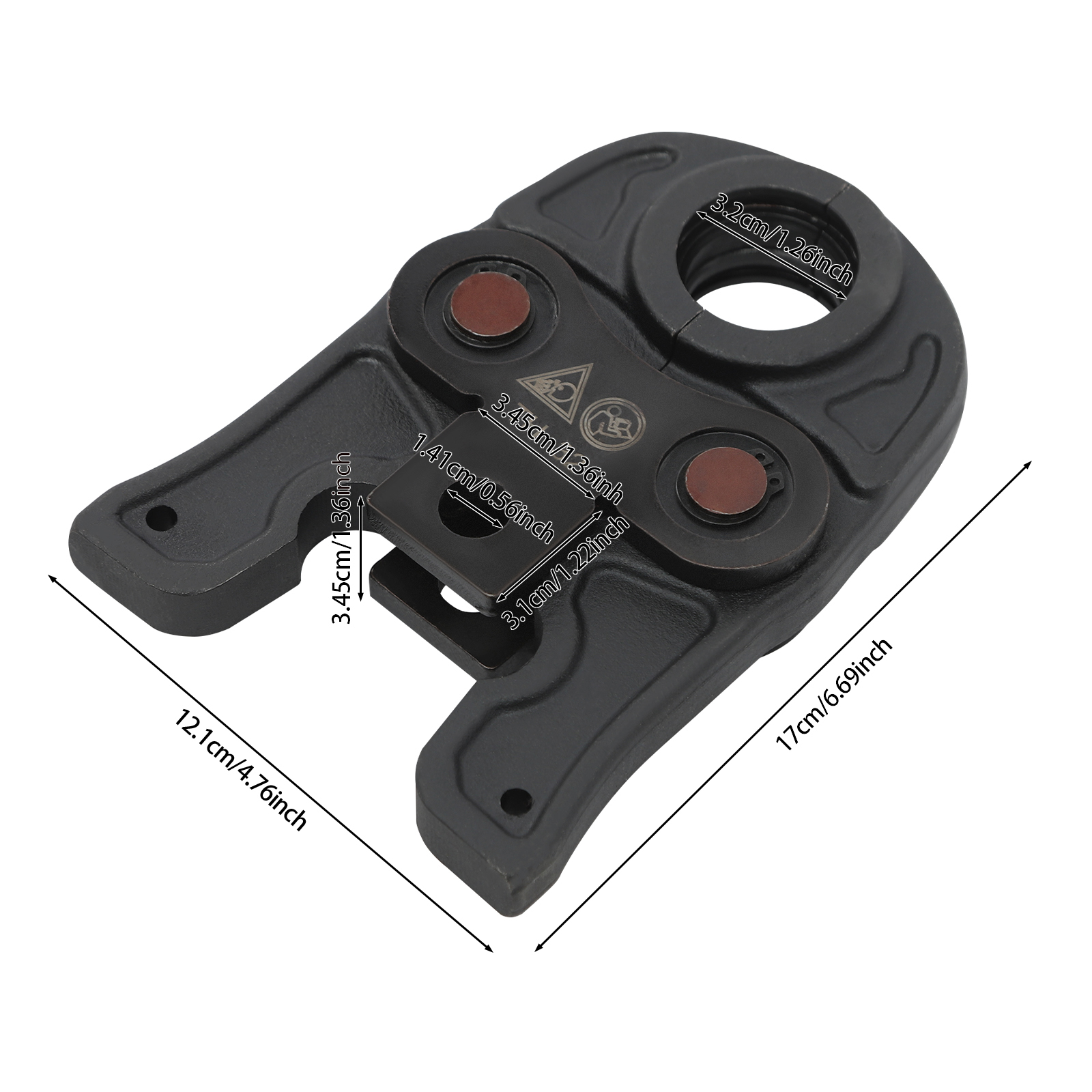 TH32 Press Jaw, Crimping Pliers Jaw, Contour Press Jaws for Aluminum-plastic Pipes, PEX Pipes