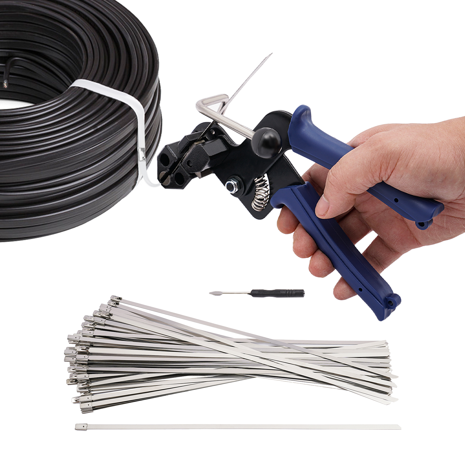 Metal cable clamp gun, stainless steel cable clamp gun and metal cable clamp tool
