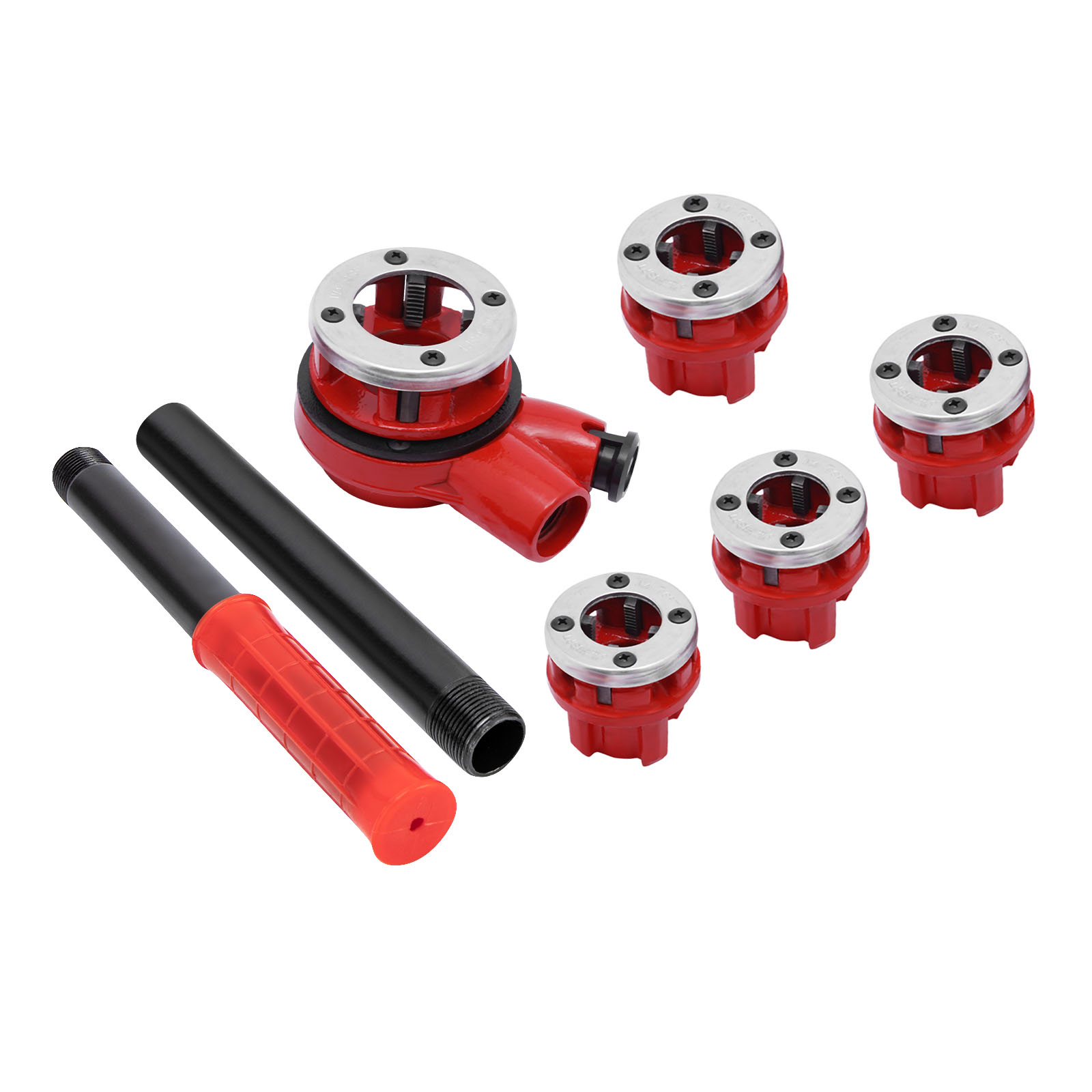 5 Dies (3/8", 1/2", 3/4", 1", 1-1/4") Pipe Threading Tool Set, Pipe Threading Tool Set, Cutting Tool Set for Plumbers 5 Dies (3/8", 1/2", 3/4", 1", 1-1/4") Pipe Threading Tool Set, Pipe Threading Tool Set, Cutting Tool Set for Plumbers