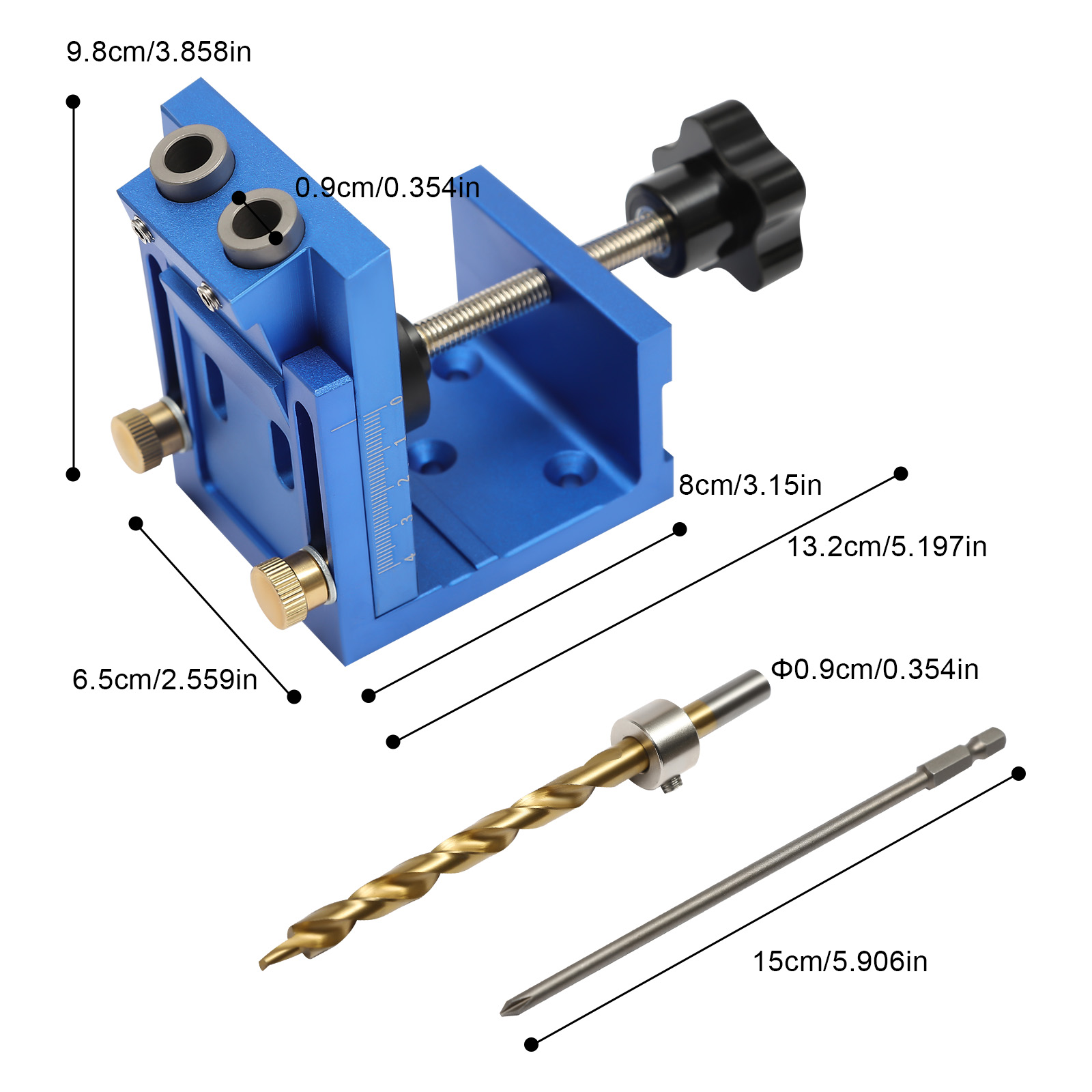 Pocket hole drill guide jig set woodworking guide positioner angle drill guide tool hole locator tool for woodworking, carpentry (blue) Pocket hole drill guide jig set woodworking guide positioner angle drill guide tool hole locator tool for woodworking, carpentry (blue)
