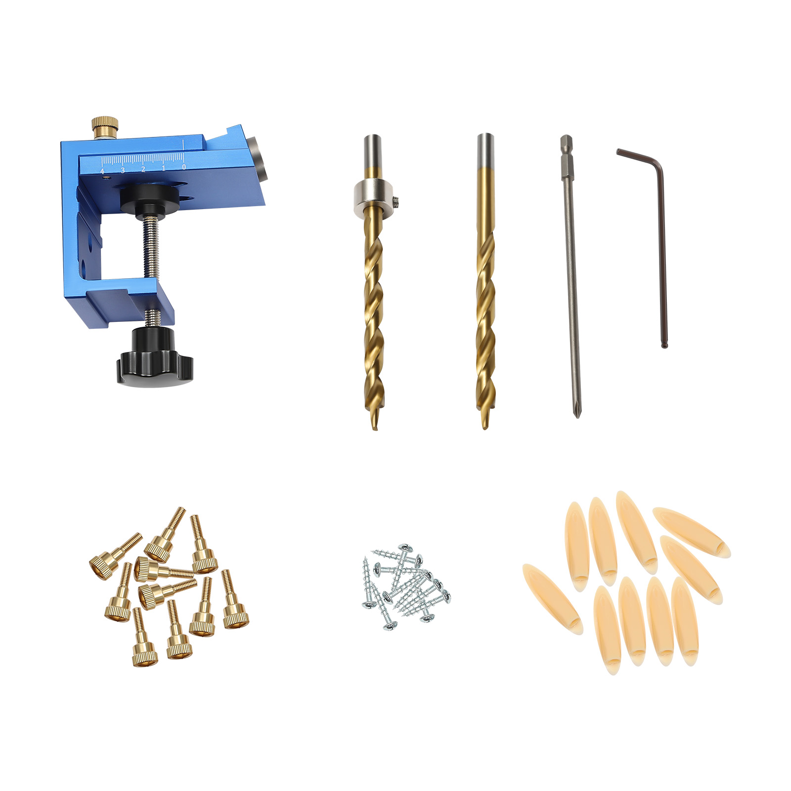 Pocket hole drill guide jig set woodworking guide positioner angle drill guide tool hole locator tool for woodworking, carpentry (blue) Pocket hole drill guide jig set woodworking guide positioner angle drill guide tool hole locator tool for woodworking, carpentry (blue)