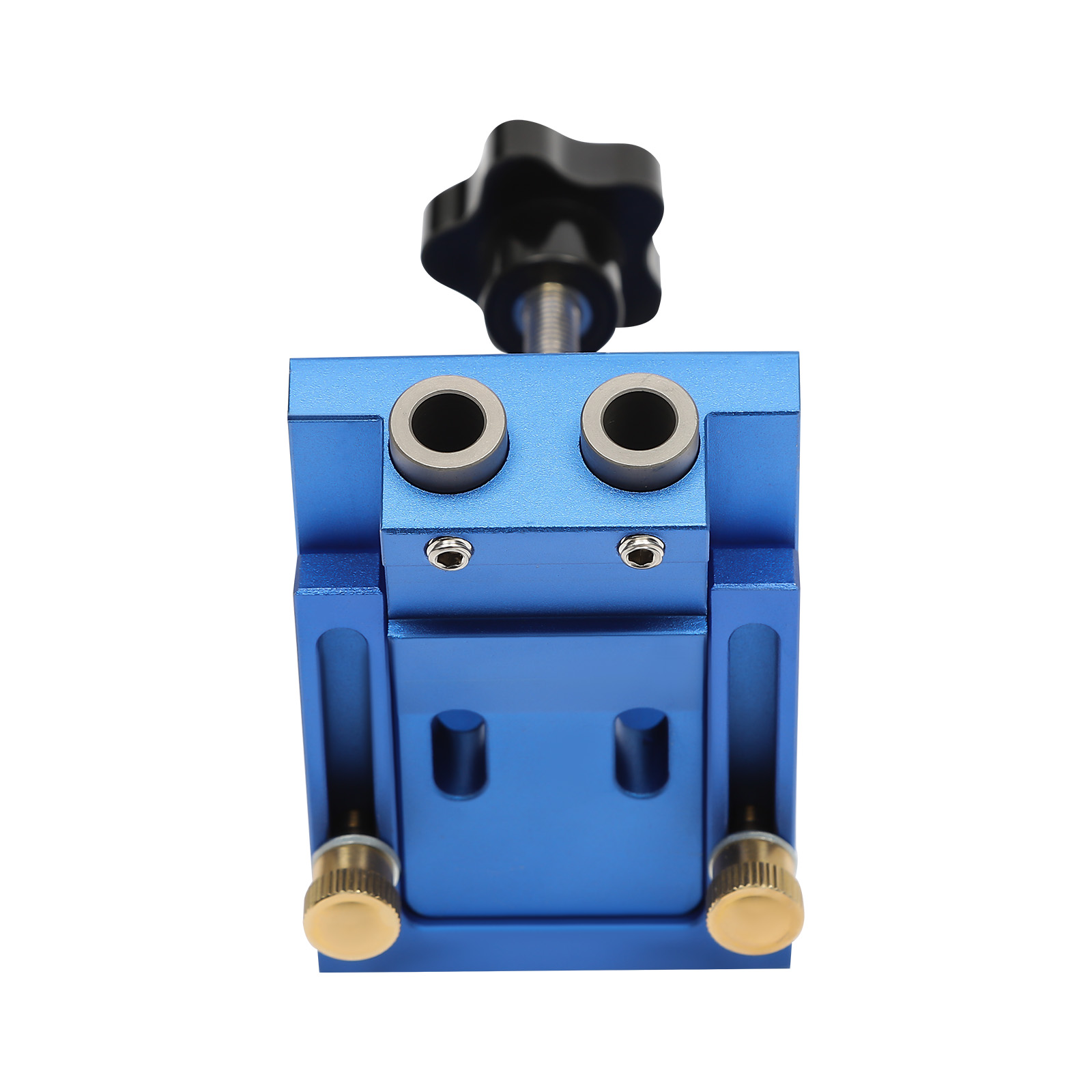 Pocket hole drill guide jig set woodworking guide positioner angle drill guide tool hole locator tool for woodworking, carpentry (blue)